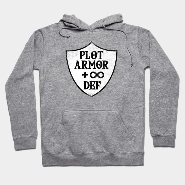 Plot Armor (for light-colored shirts) Hoodie by kruk